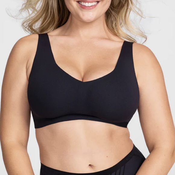 Honeylove V-Neck Wireless Bra Black Women's 2X - Picture 1 of 8